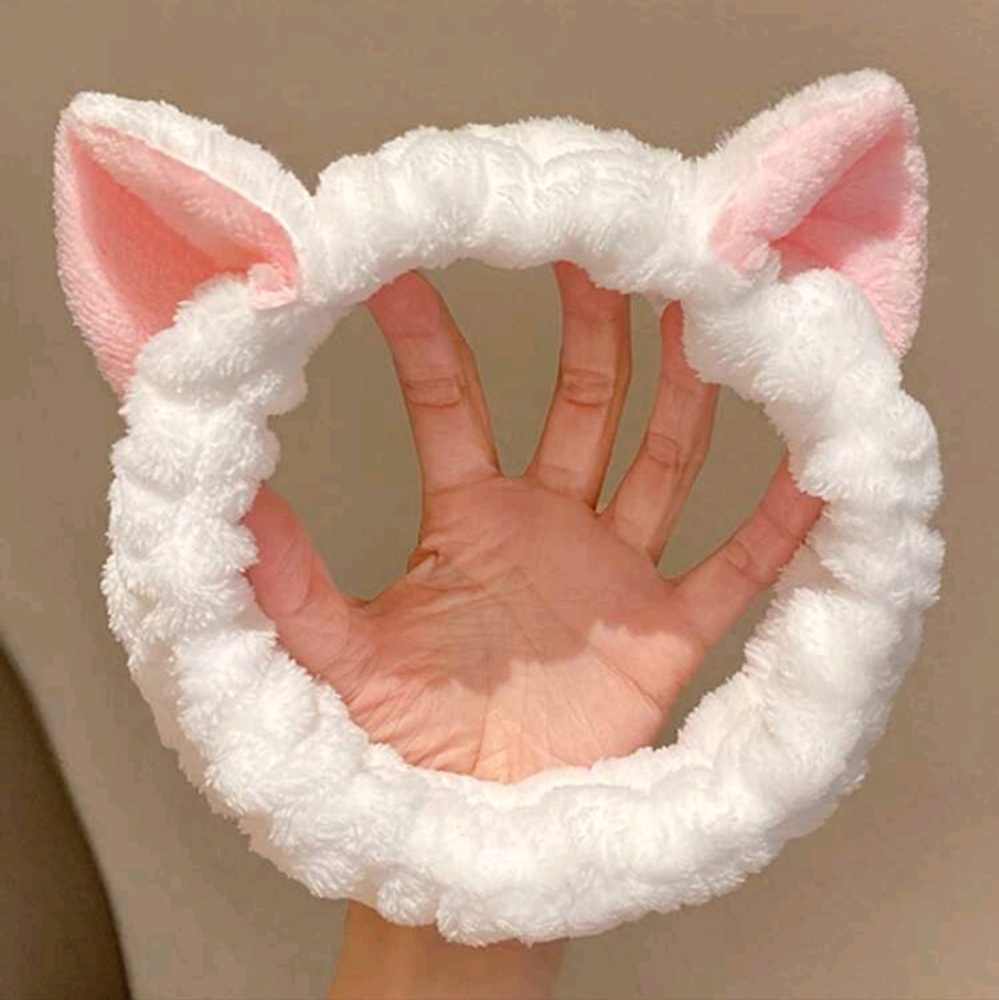 New 1pc Cute Cat Ear Facial Spa Headband